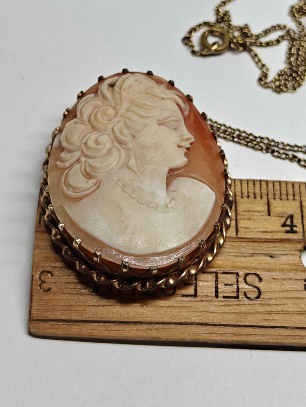 Vintage Antique Cameo Pendant Necklace - Picture 15 of 15